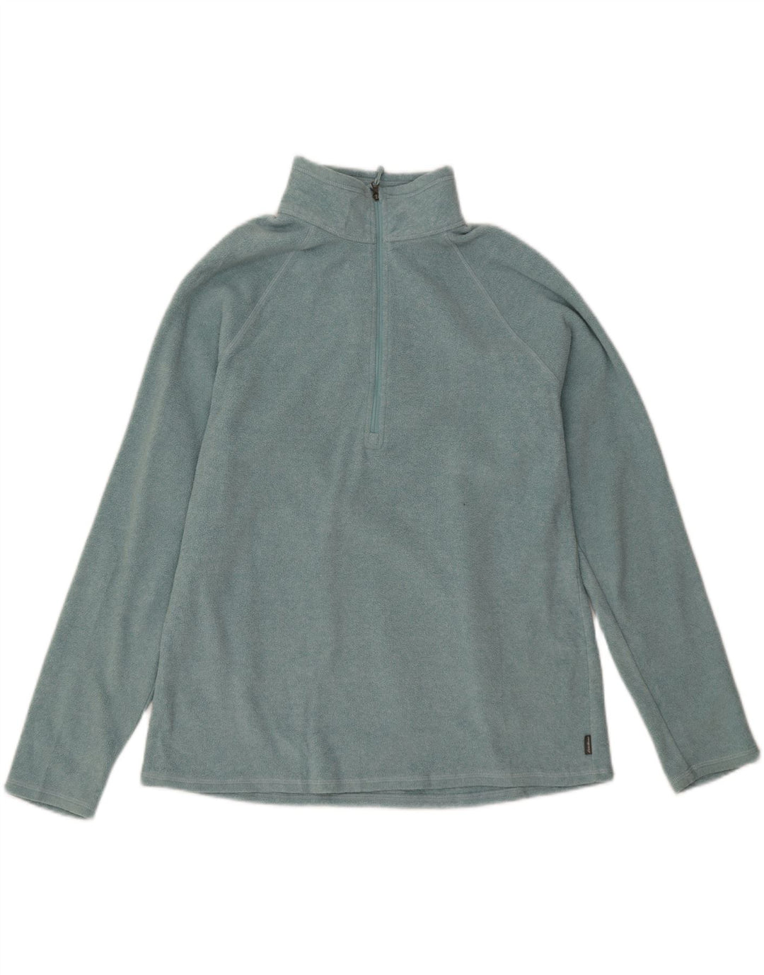 EDDIE BAUER Womens Zip Neck Fleece Jumper UK 16 Large Blue Vintage Eddie Bauer and Second-Hand Eddie Bauer from Messina Hembry 