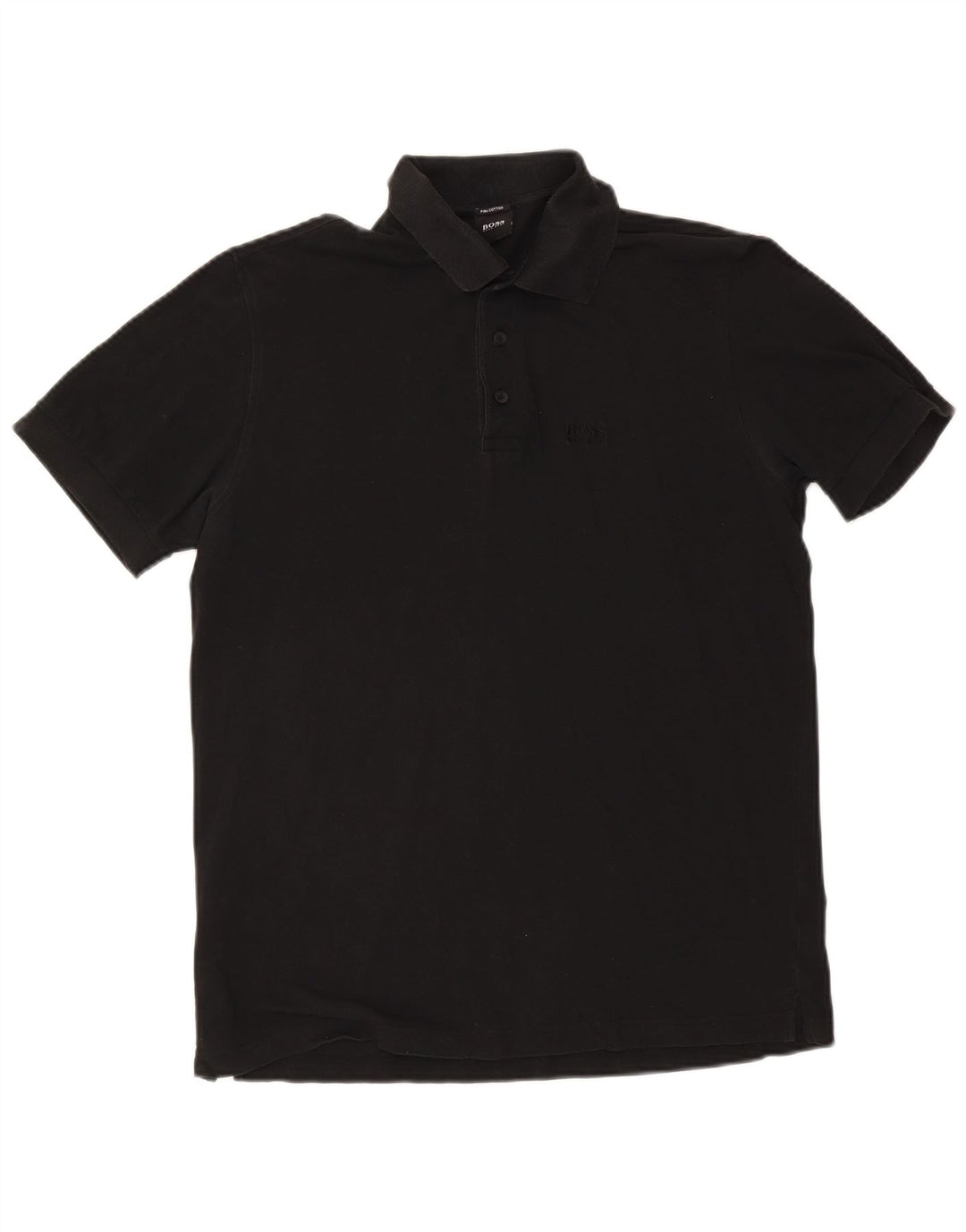 Polo da uomo Hugo Boss in cotone nero medio