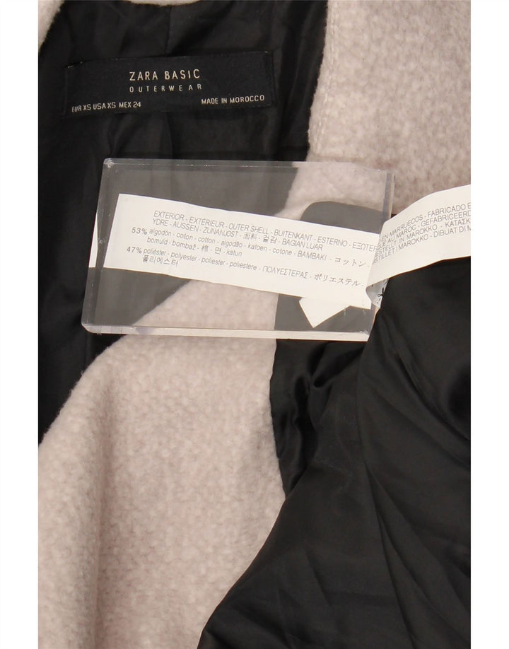 Soprabito oversize da donna ZARA UK 6 XS grigio cotone