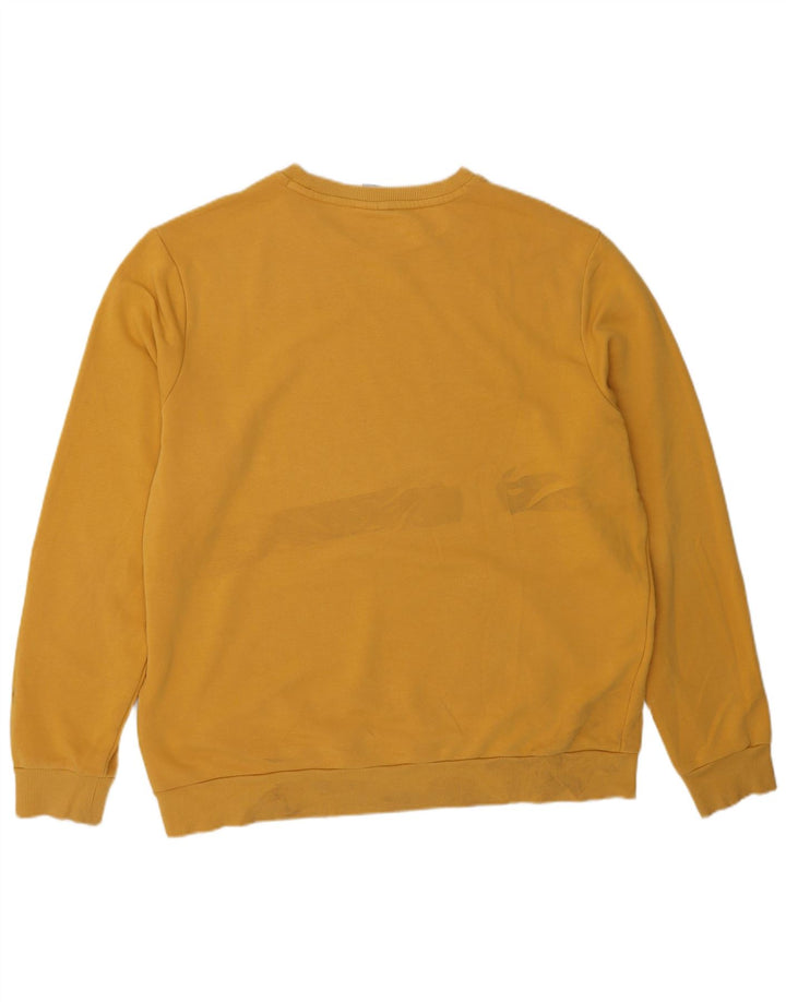 Felpa Puma da uomo con vestibilità regolare, XL, cotone giallo
