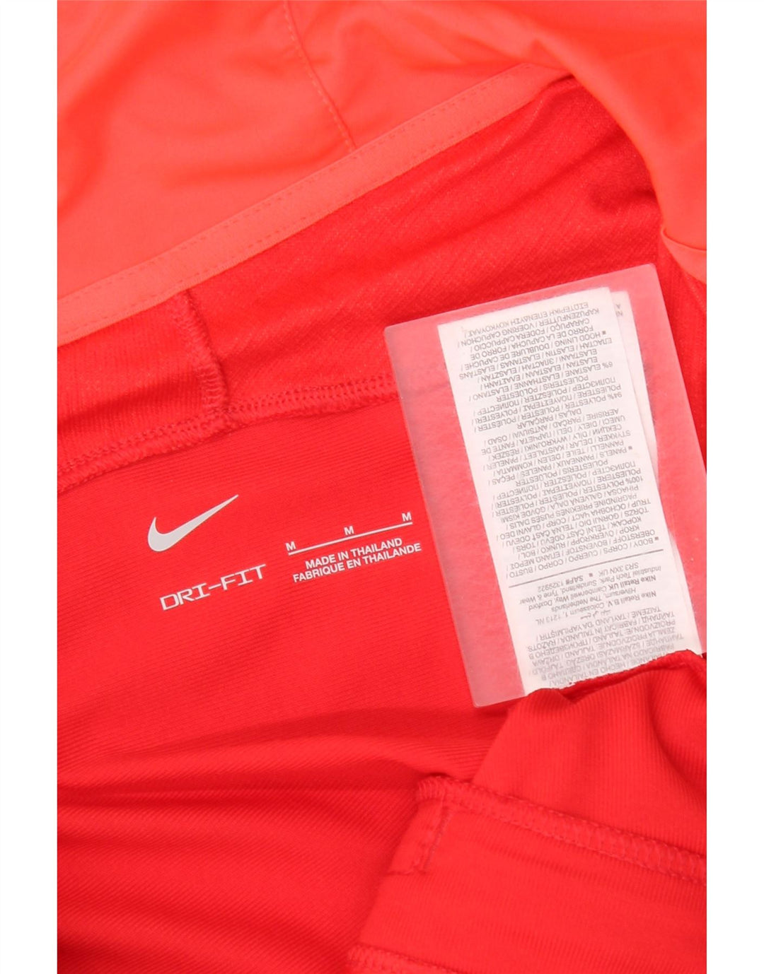 Felpa con cappuccio e zip Nike Dri Fit da donna UK 14 Poliestere geometrico rosso medio