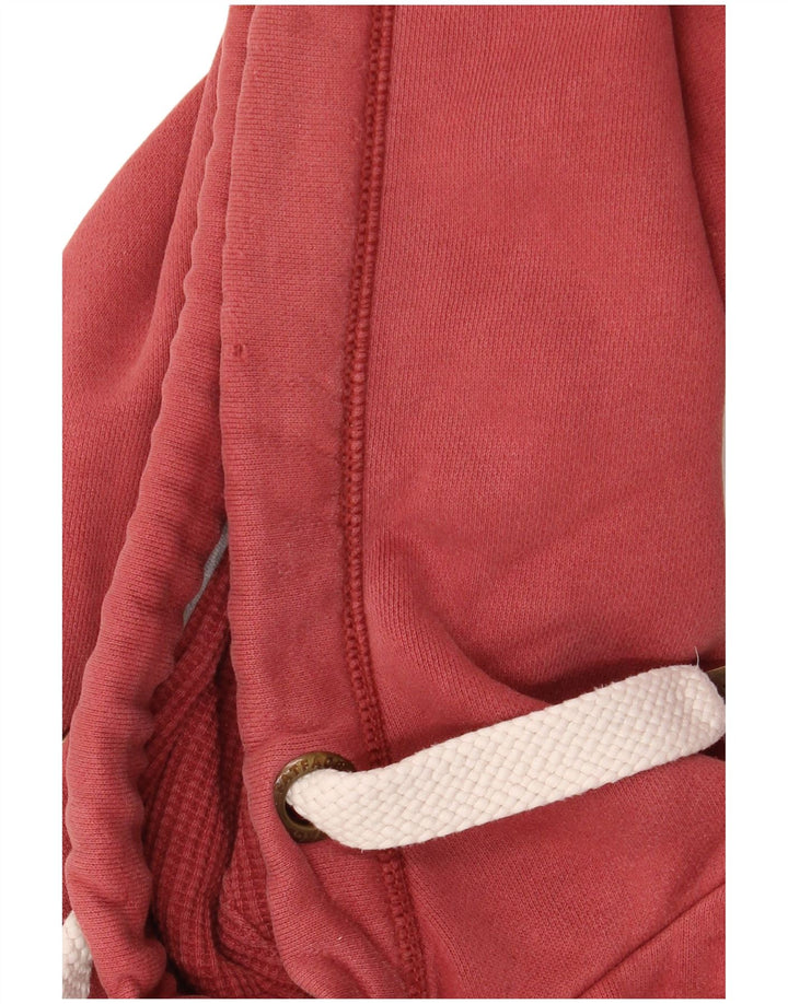 Maglione con cappuccio e zip da uomo Fat Face grande in cotone rosso