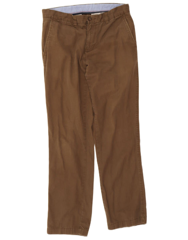 Pantaloni chino dritti da uomo Tommy Hilfiger W31 L30 in cotone marrone