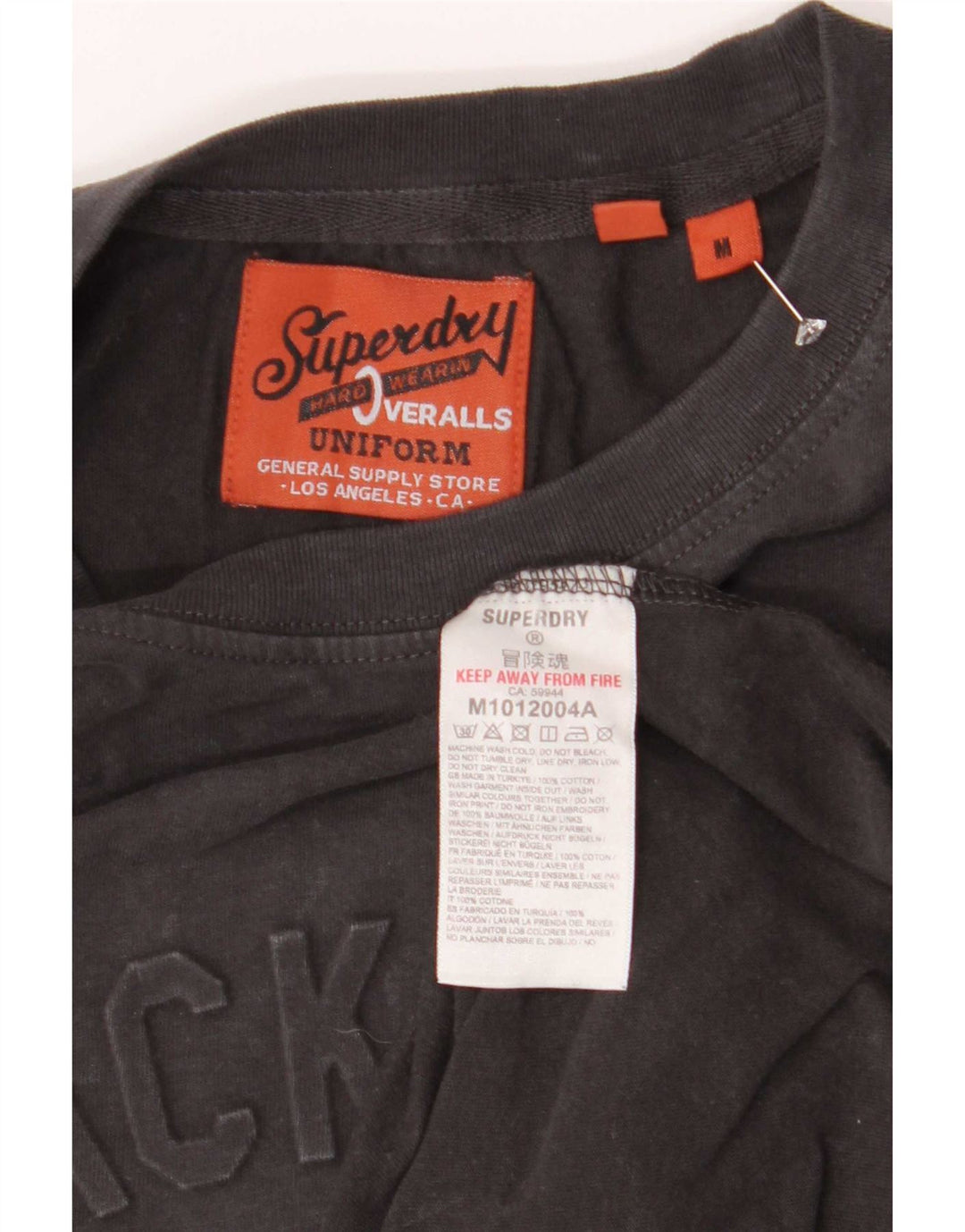 T-shirt grafica da uomo Superdry Top in cotone grigio medio