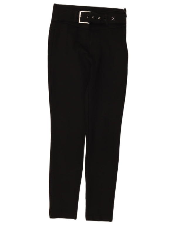 ZARA Womens Slim Chino Trousers Small W26 L27 Black