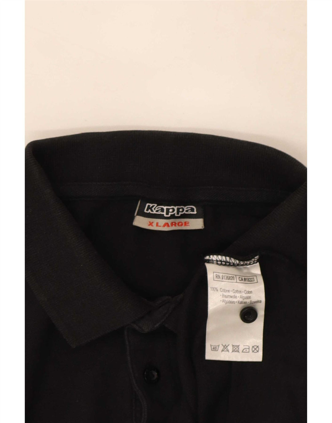 Polo Kappa Uomo XL Cotone Nera