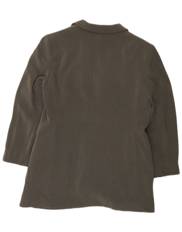 Giacca blazer a 2 bottoni lunga da donna Luisa Spagnoli IT 48 XL Acetato grigio