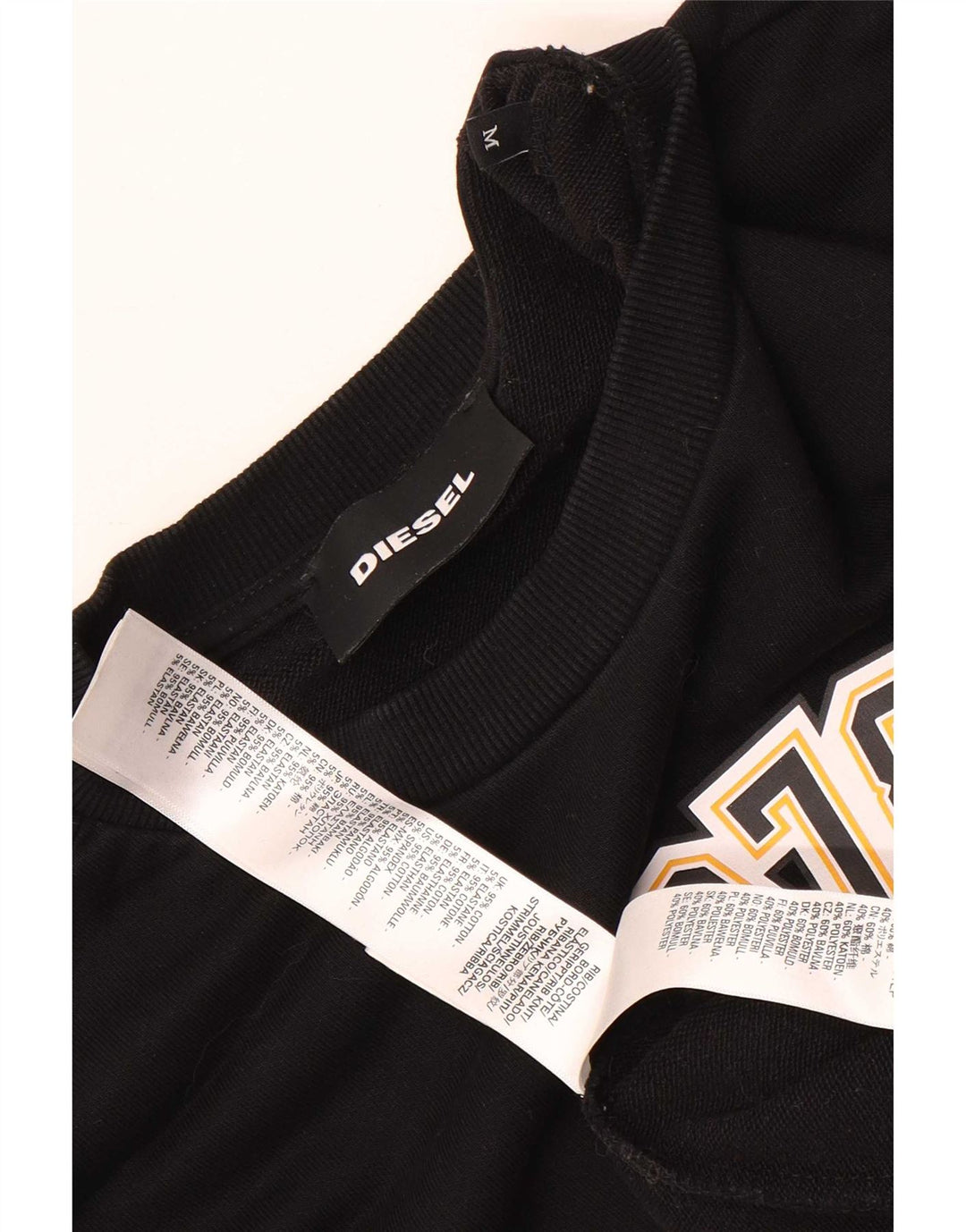 Felpa grafica da uomo Diesel Maglione cotone nero medio