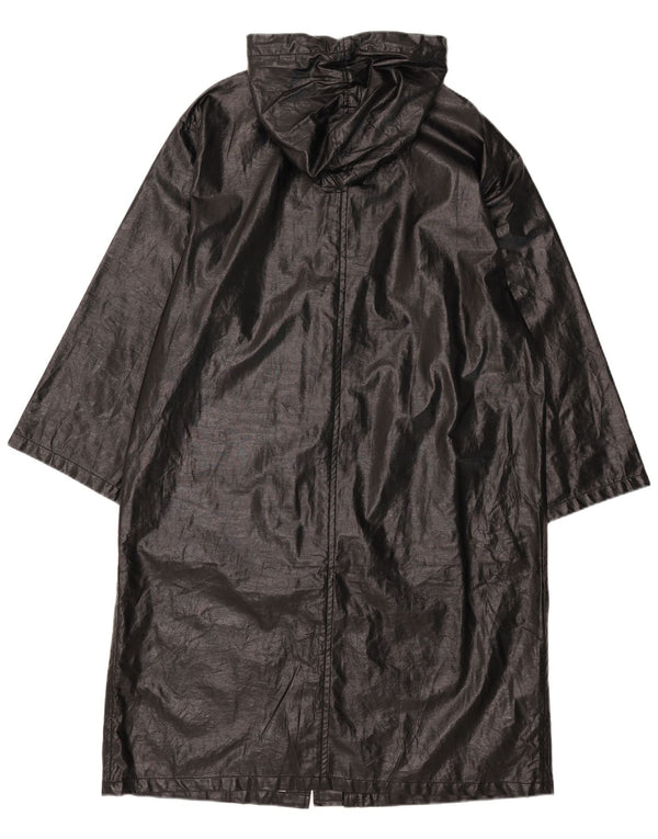 Impermeabile oversize con cappuccio da donna Topshop UK 10 piccolo cotone nero