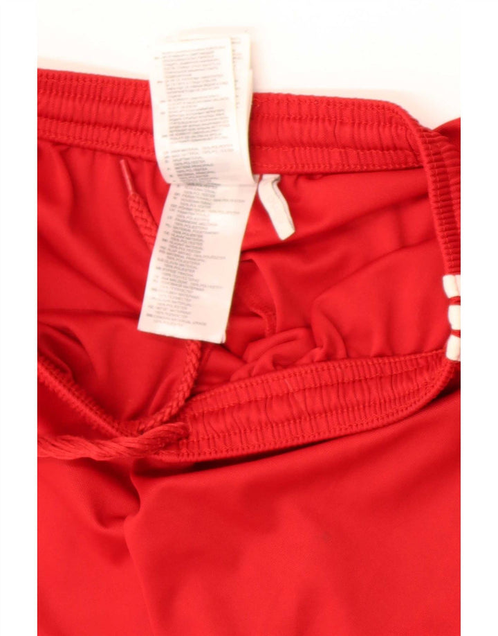 Pantaloncini sportivi Adidas Climalite da uomo piccoli in poliestere rosso