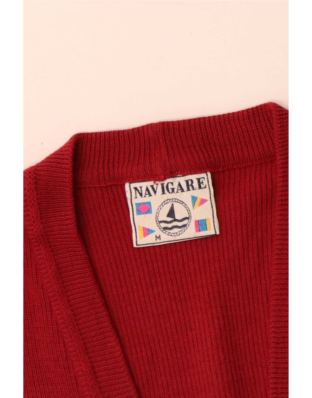 Maglione cardigan da uomo Navigare rosso medio