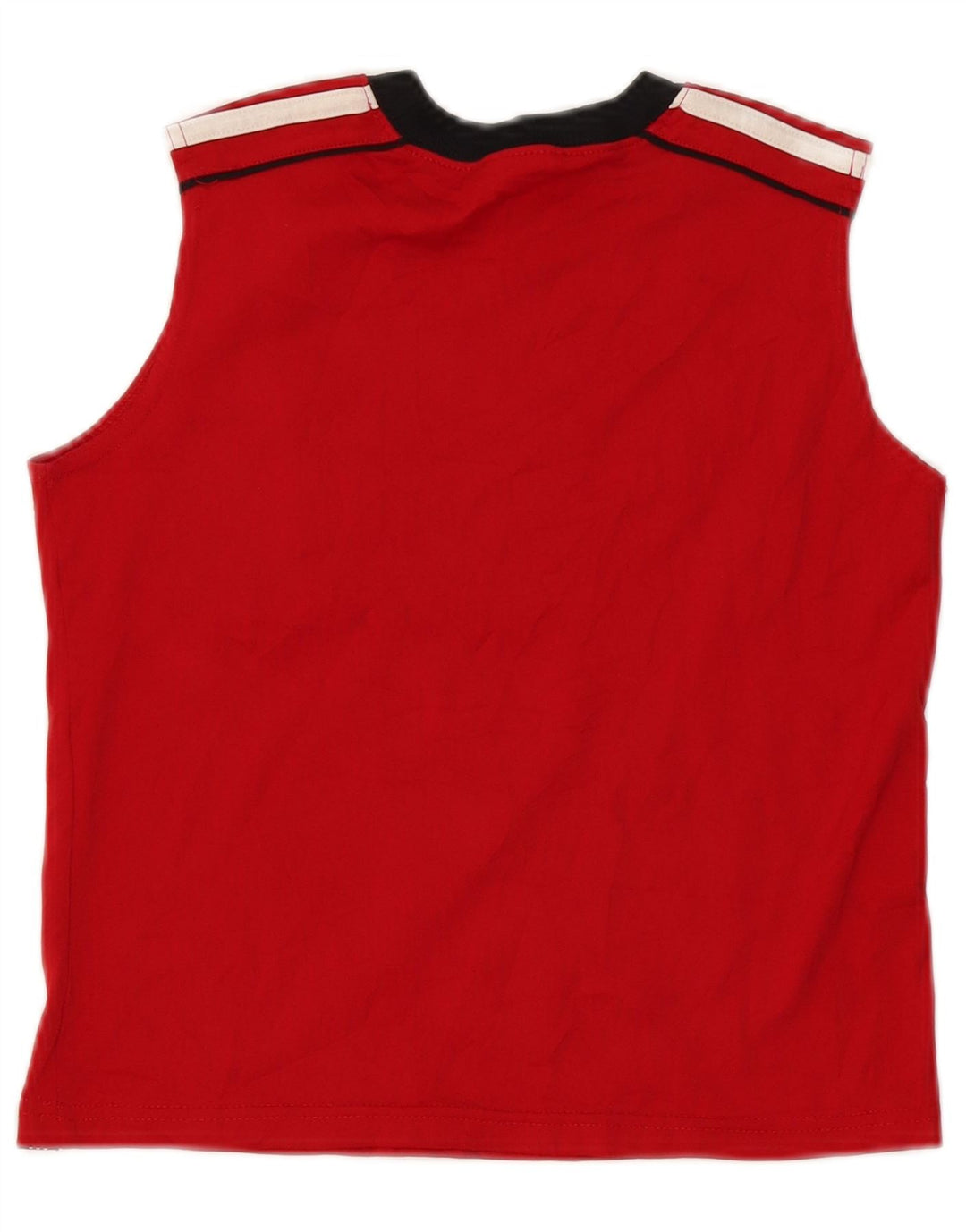 Canotta grafica Adidas da ragazzo, 6-7 anni, in poliestere color block rosso