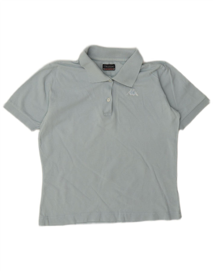 Polo Kappa da donna UK 12 blu medio in cotone