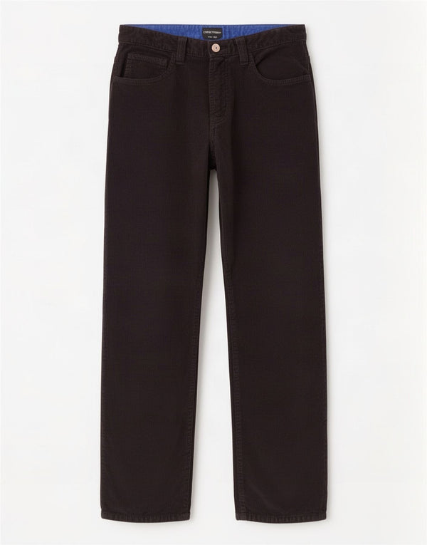 Pantaloni dritti in velluto a coste giada da uomo Emporio Armani W33 L36 Blu Navy