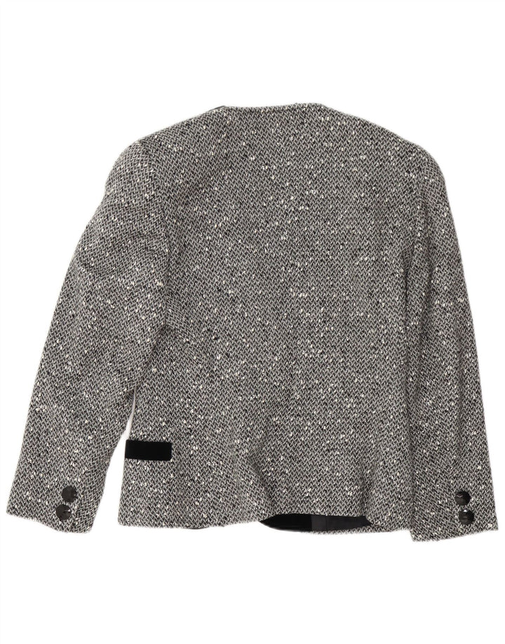 Set gonna chic da donna in 2 pezzi a 3 bottoni IT 42 medio W28 grigio screziato
