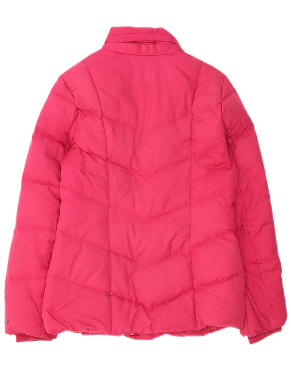Giacca imbottita con cappuccio da donna Tommy Hilfiger UK 10 Small Rosa Poliestere