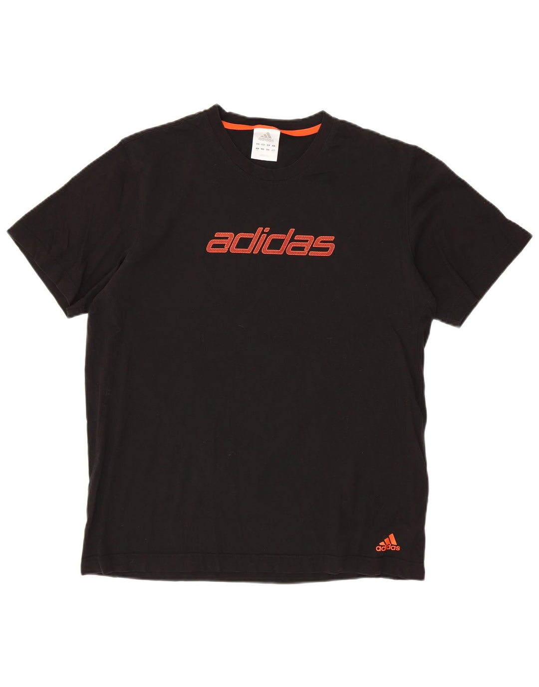 T-shirt grafica da uomo ADIDAS Top grande in cotone nero