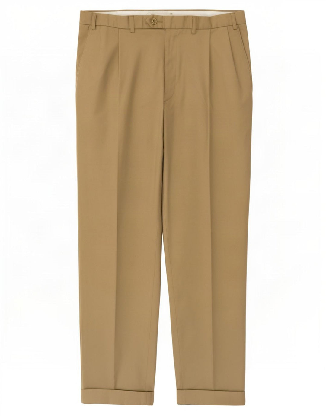 Pantaloni da abito con pegging da uomo Marks & Spencer W36 L31 Poliestere beige