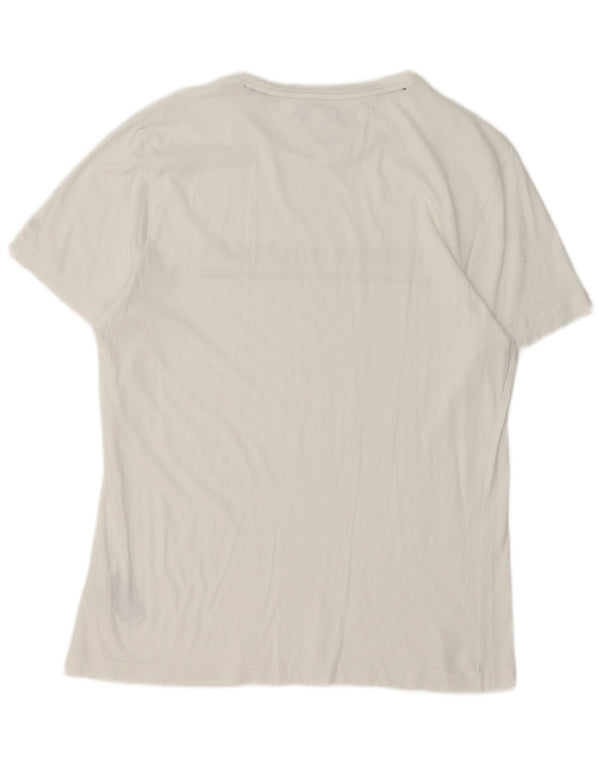 T-shirt grafica da uomo Tommy Hilfiger Top grande in cotone bianco