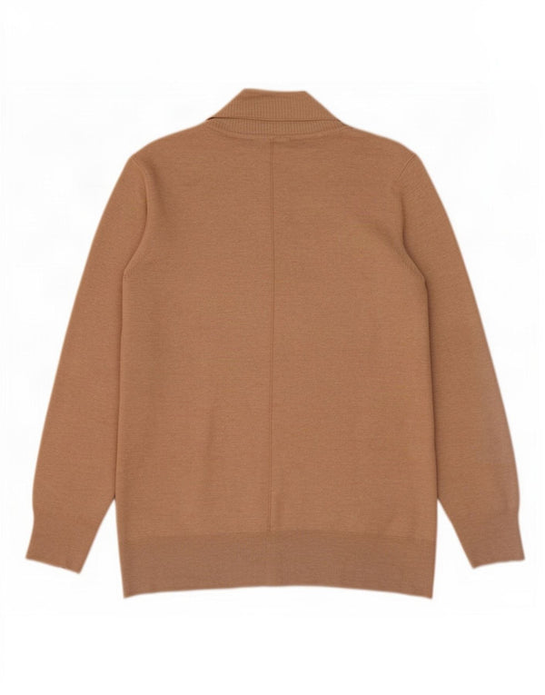 Maglione cardigan aperto lungo da donna Marks & Spencer UK 16 Large Beige