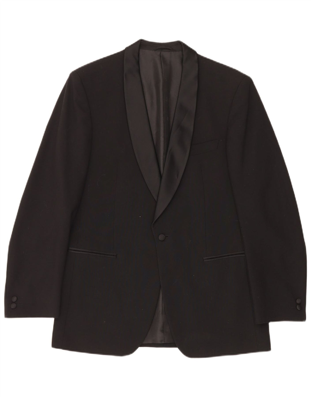 Giacca blazer da uomo a 1 bottone Wilvorst UK 38 lana vergine nera media