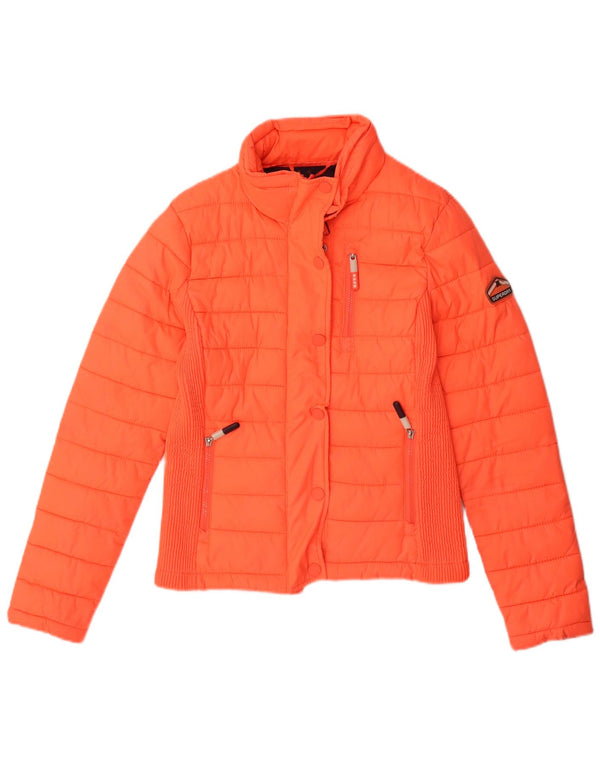 Giacca imbottita da donna SUPERDRY UK 10 Small Arancione Poliestere