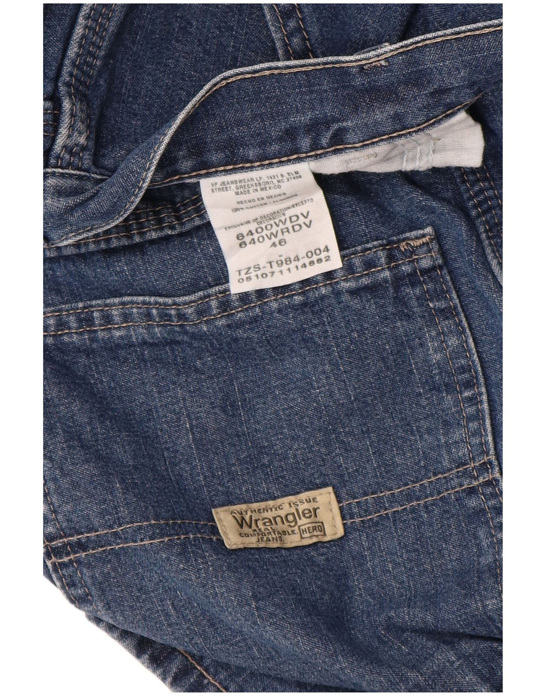 Pantaloncini di jeans cargo da uomo WRANGLER W46 3XL cotone blu