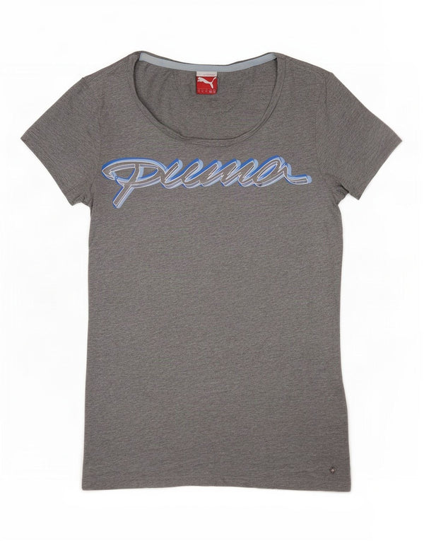 T-shirt grafica da donna Puma UK 12 Grigio medio