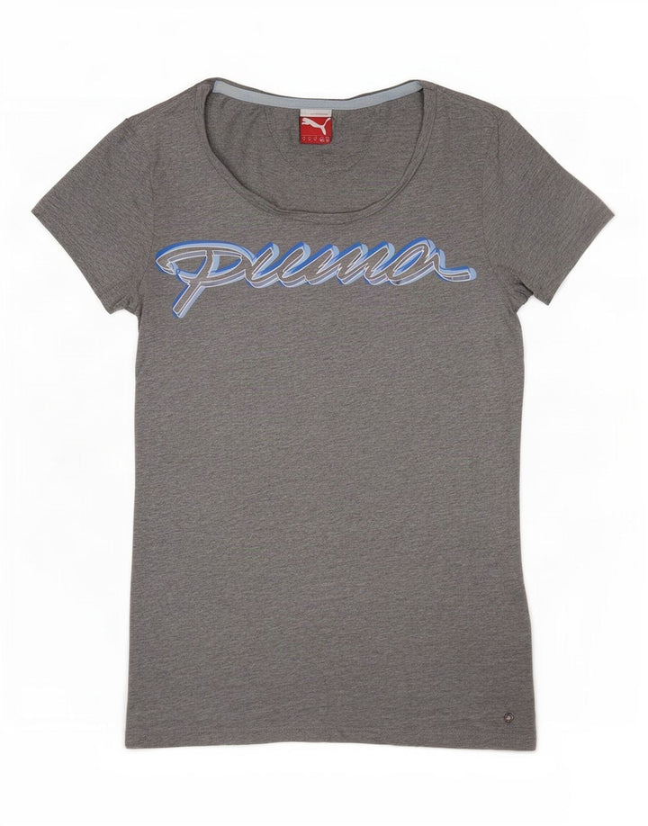 T-shirt grafica da donna Puma UK 12 Grigio medio