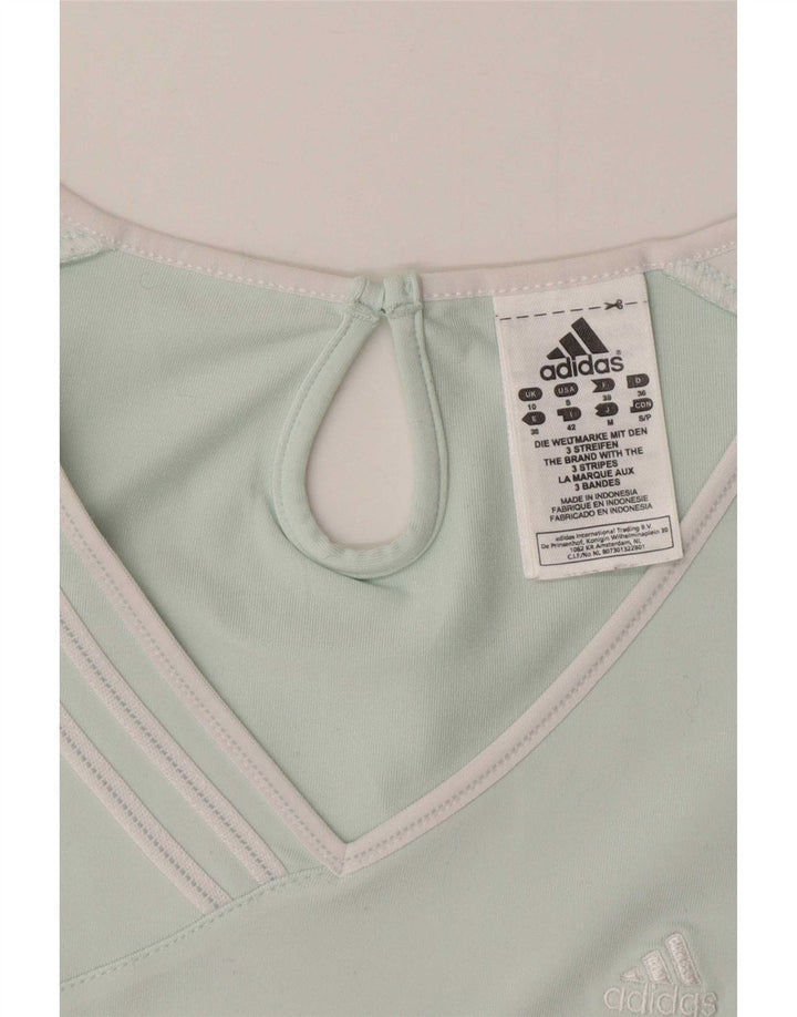 T-shirt Adidas Climalite da donna Top UK 10 Small Turchese Poliestere