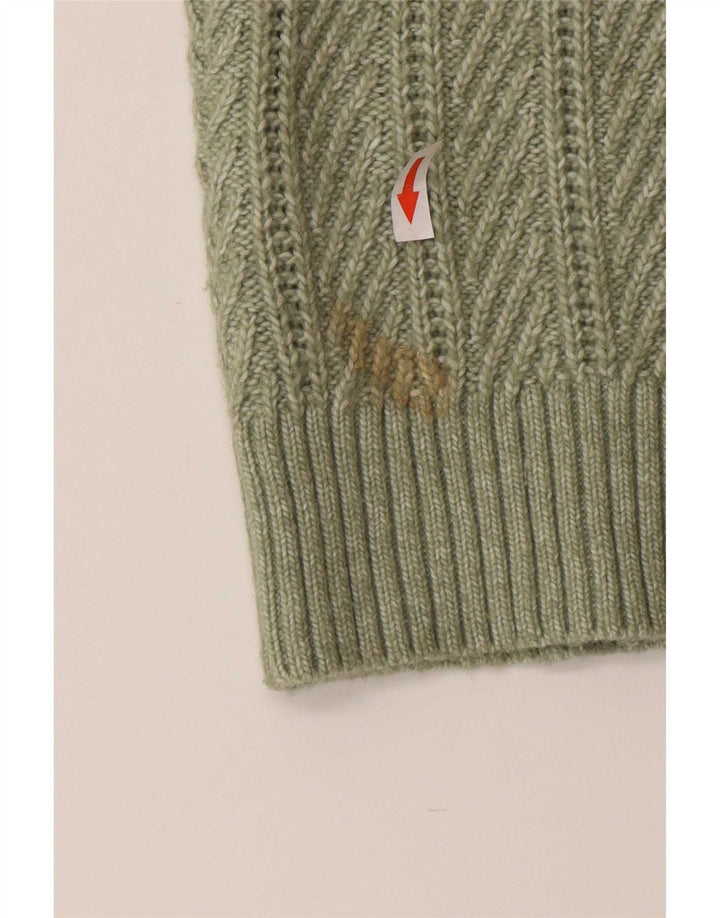 Maglione cardigan da donna Marks & Spencer UK 18 XL poliestere verde
