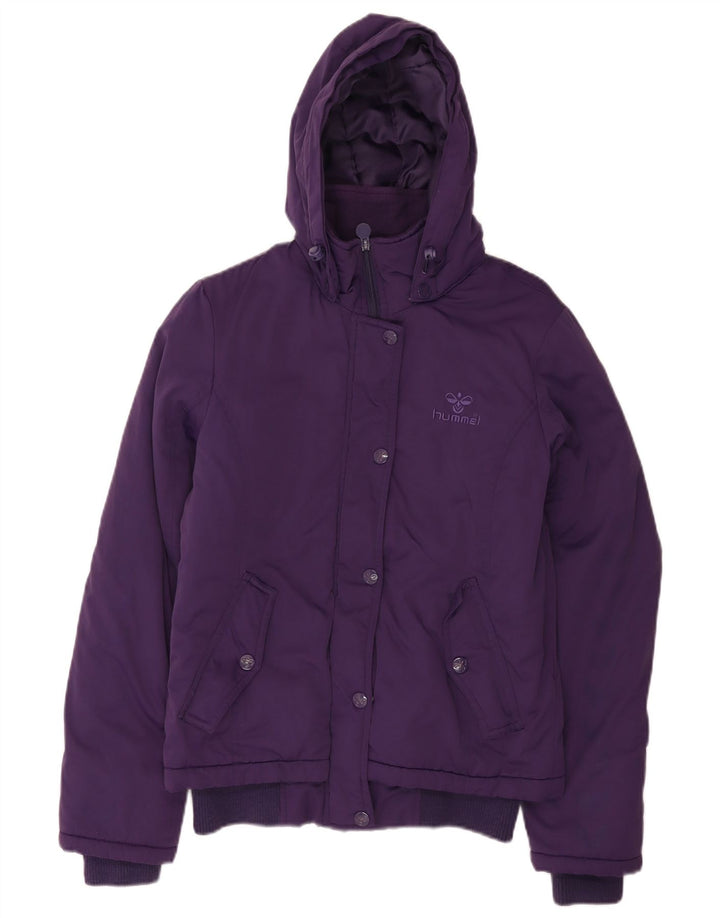 Giacca imbottita con cappuccio da donna Hummel UK 14 nylon viola medio