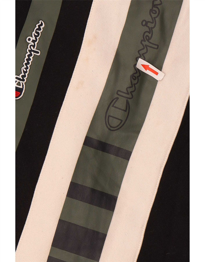 Felpa grafica da uomo Champion, maglione, cotone color block medio nero