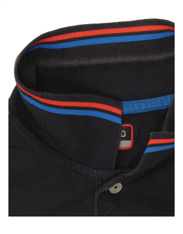 Polo KAPPA da uomo grande in cotone blu navy