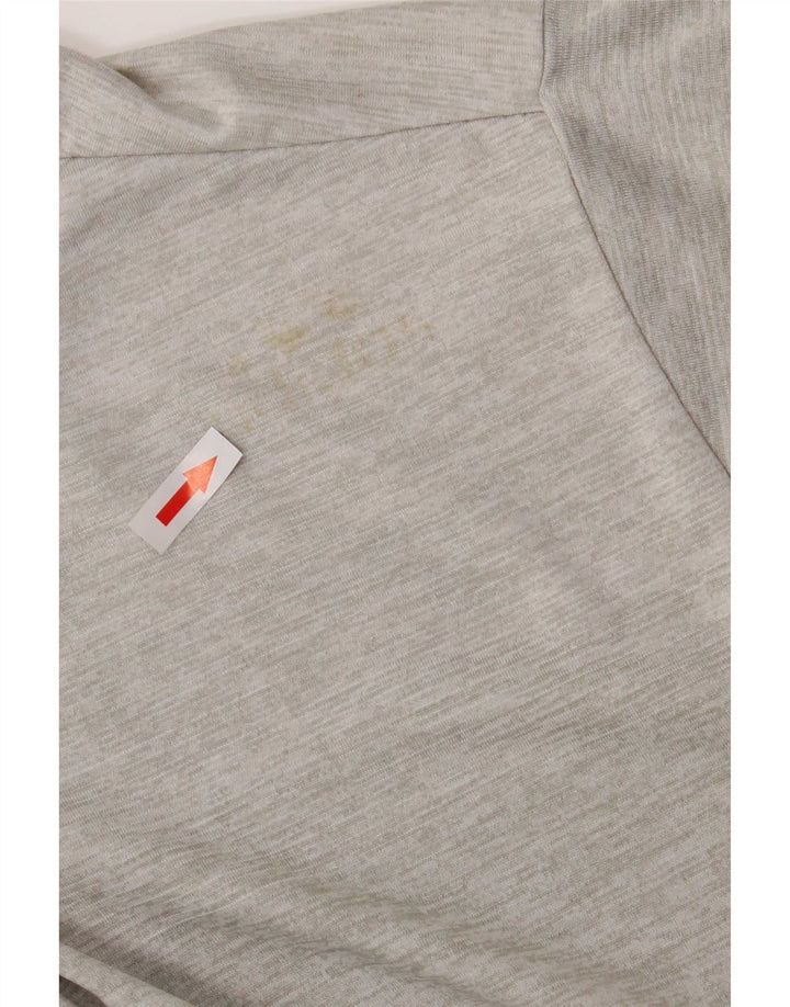 T-shirt Adidas Climalite da uomo Top in poliestere grigio medio