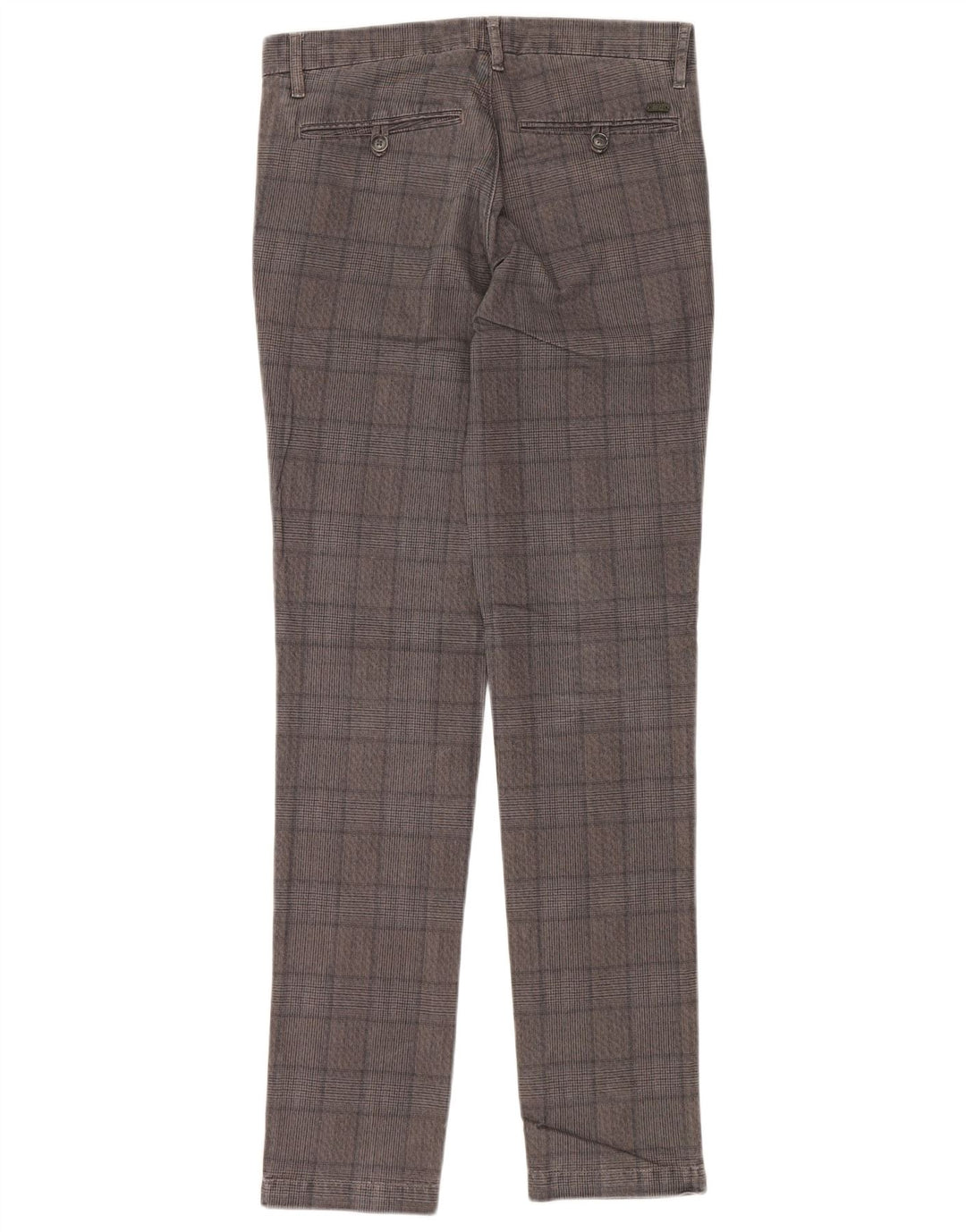 Pantaloni chino slim da uomo Rifle W29 L34 in cotone a quadri grigi