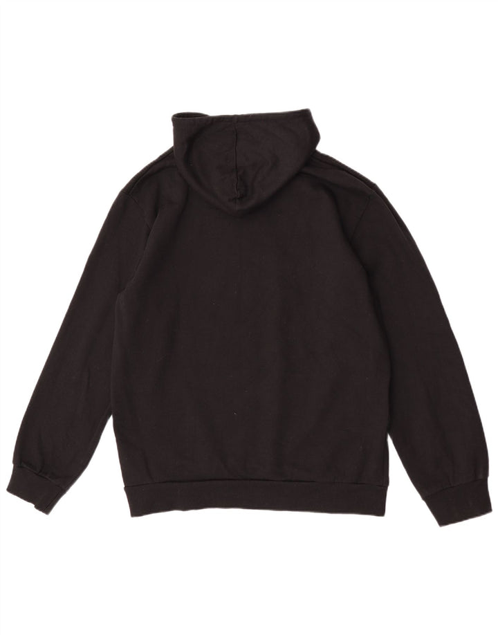 Felpa con cappuccio grafica da donna Kappa grande in cotone nero