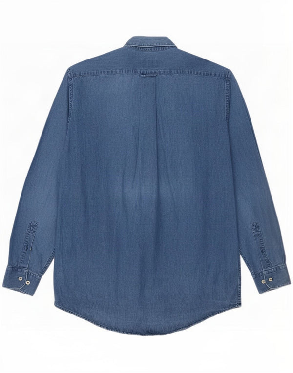 Camicia in denim da uomo Lacoste taglia 39 cotone blu medio