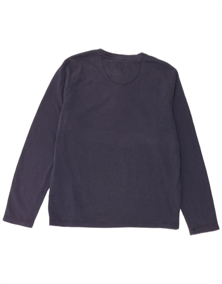 Top da uomo Fat Face a maniche lunghe XL in cotone blu navy