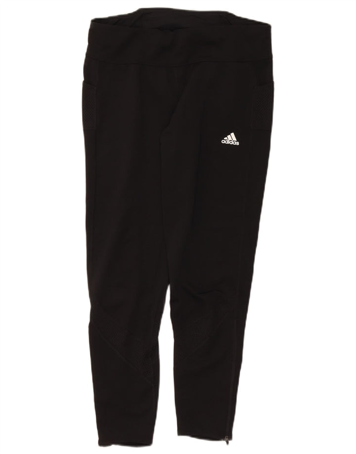 Leggings ADIDAS Aeroready da donna UK 16/18 Large Nero Poliestere