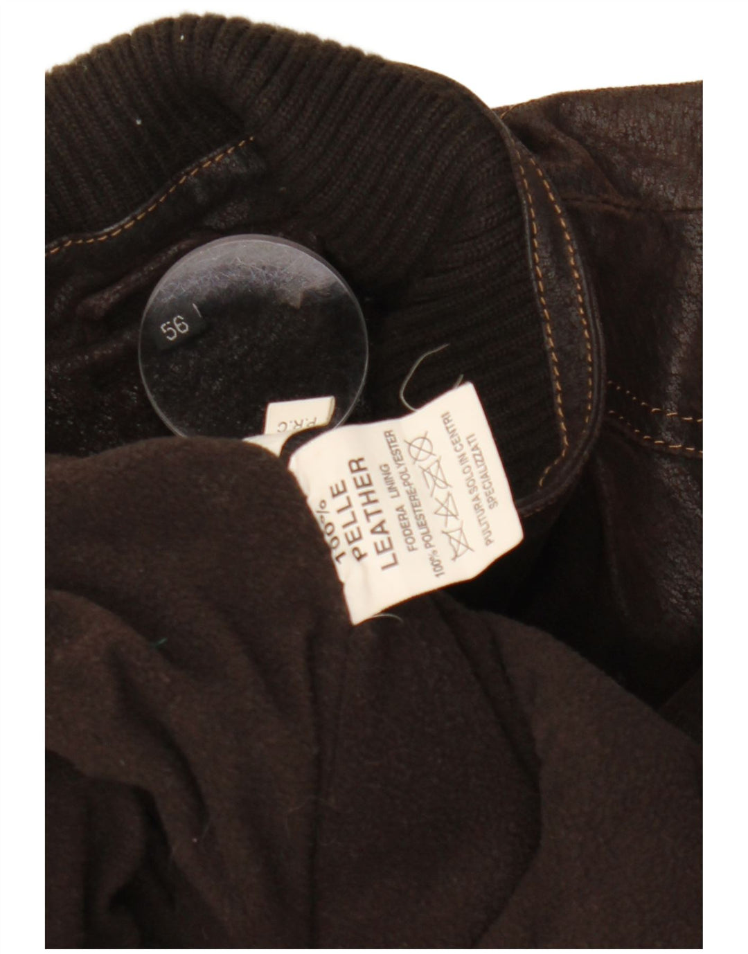 Giacca in pelle da uomo VINTAGE IT 56 3XL Pelle marrone