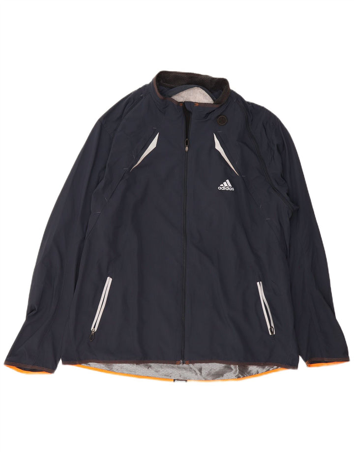 Giacca antipioggia ADIDAS da uomo Clima 365 UK 42 XL Poliestere blu navy