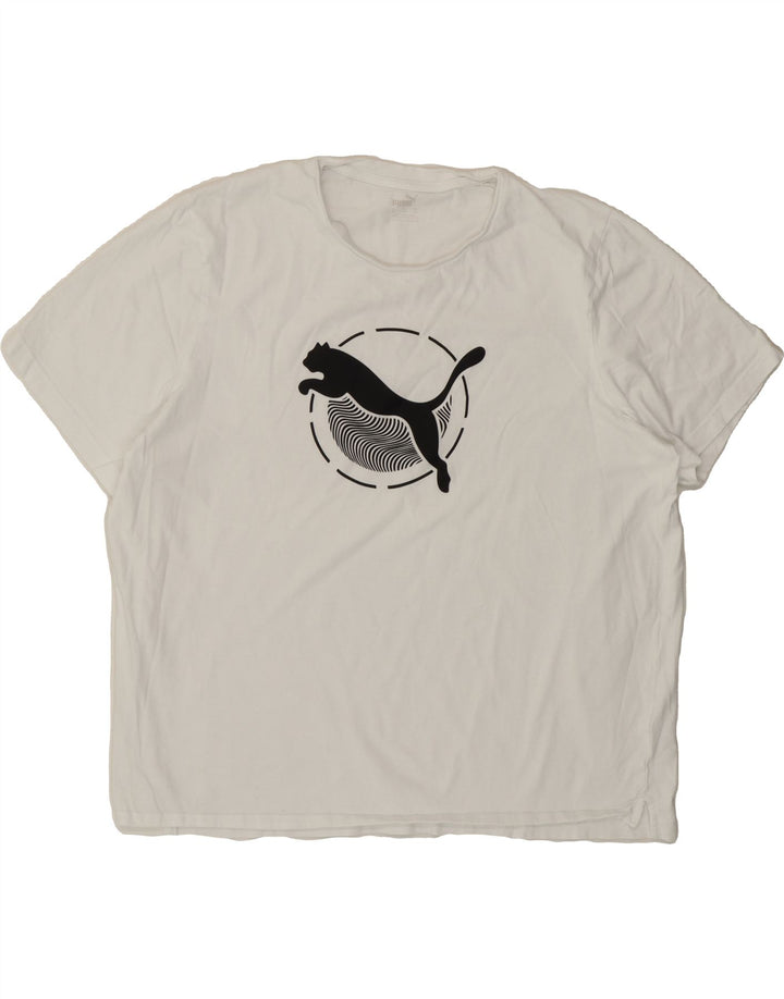 PUMA Womens Graphic T-Shirt Top UK 18 XL White Vintage Puma and Second-Hand Puma from Messina Hembry 