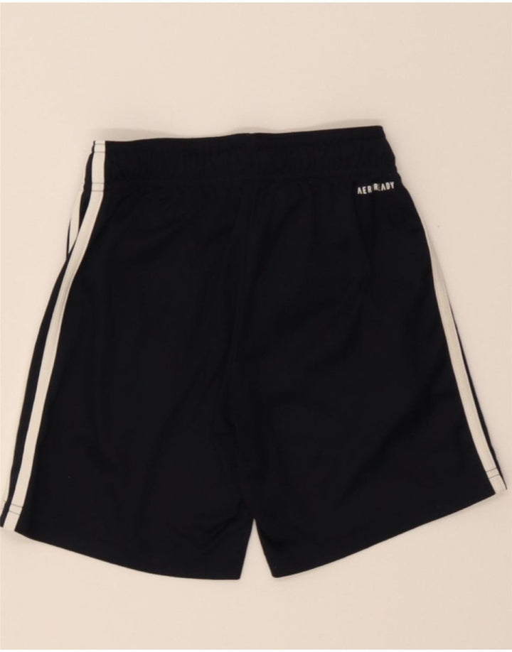 ADIDAS Boys Aeroready Sport Shorts 7-8 Years Navy Blue Polyester Vintage Adidas and Second-Hand Adidas from Messina Hembry 