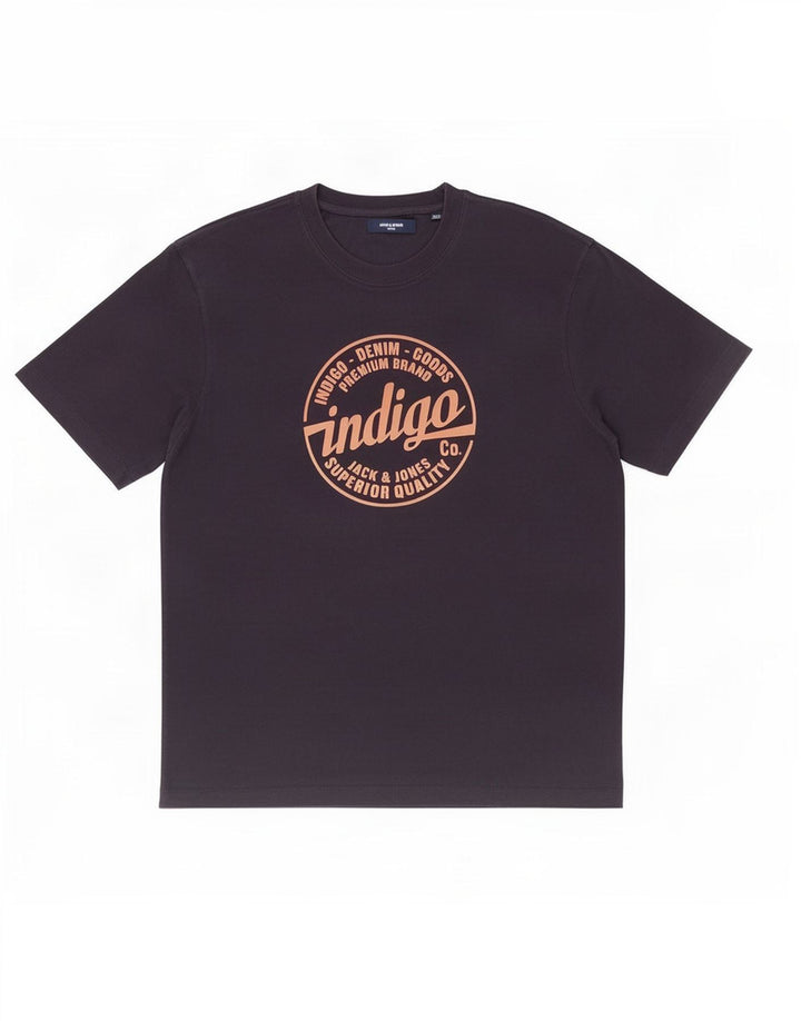 T-shirt grafica da uomo Jack & Jones Top medio blu navy