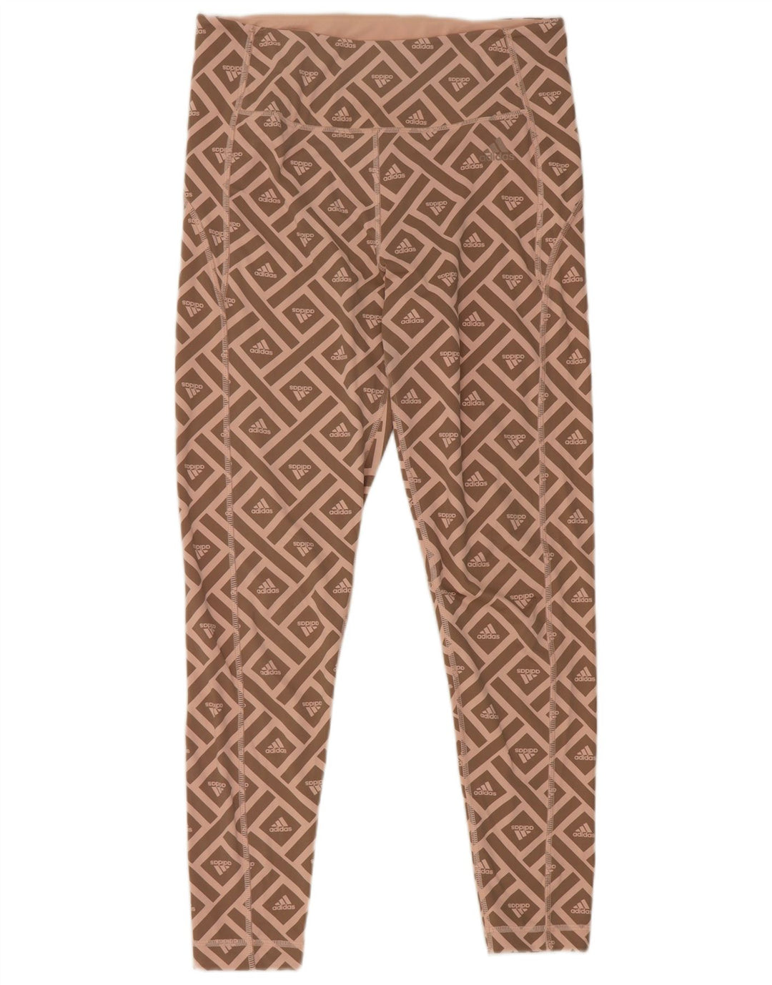 Leggings grafici Adidas da donna UK 16/18 Grande poliestere geometrico rosa