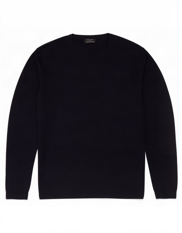 Maglione Zara da uomo girocollo XL in viscosa blu navy