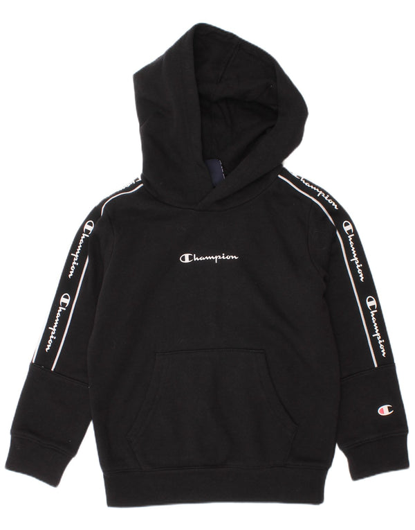 Maglione con cappuccio grafico da ragazzo Champion 3-4 anni 2XS Nero