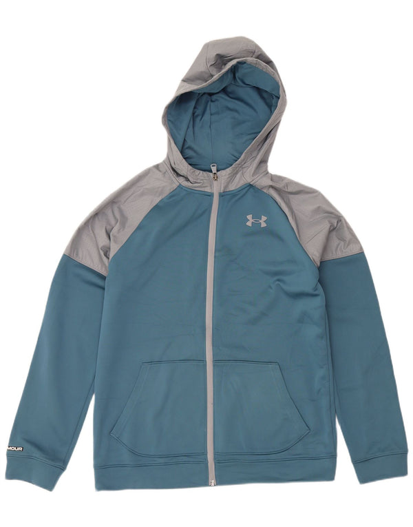 Felpa con cappuccio e zip per ragazzi Under Armour 13-14 anni XL Blu Colourblock