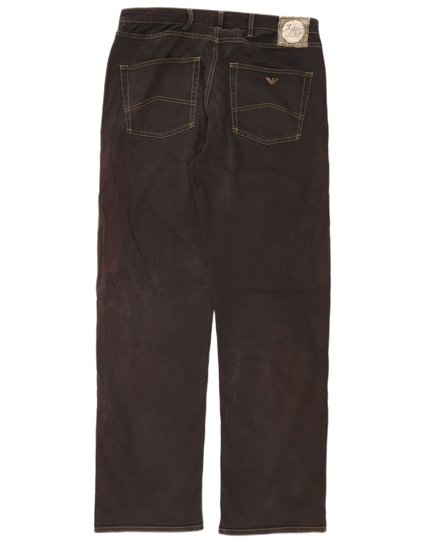 ARMANI Mens Straight Jeans W36 L34 Black